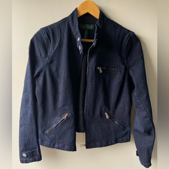 Ralph Lauren denim moto jacket - Picture 7 of 8